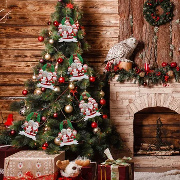 Natal Pendurado Peças DIY Árvore de Família Pingente de Resina Multicolor Estilo Bonito de Alta Qualidade, artigos de festa Porta Cabide